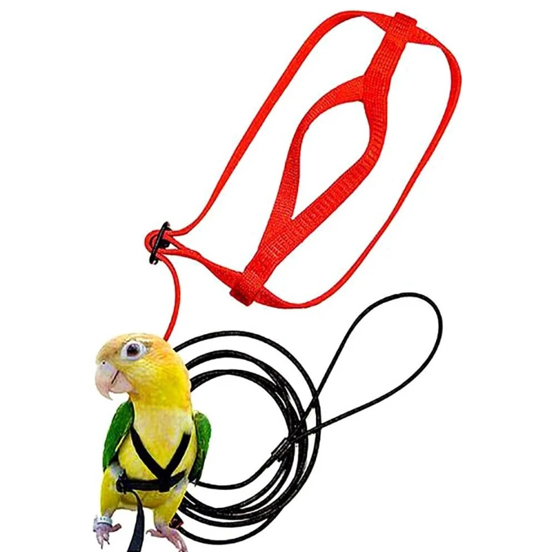 

Parrot Bird Harness Leash Outdoor Flying Traction Straps Band Adjustable Anti-Bite Training Rope