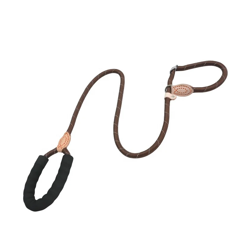 

Durable Reflective Dog Nylon Leash Training Rope 1.5m 1.65m Anti-wear Handle Dog Leash and Collar Set