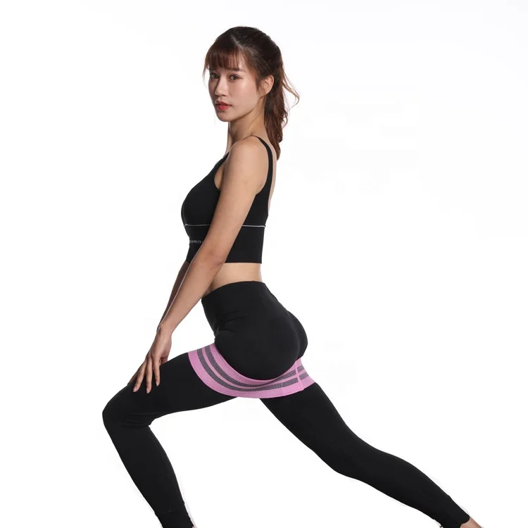 

New price high quality cheap kint hip strap sport exercise fitness band, Green/red/black/purple