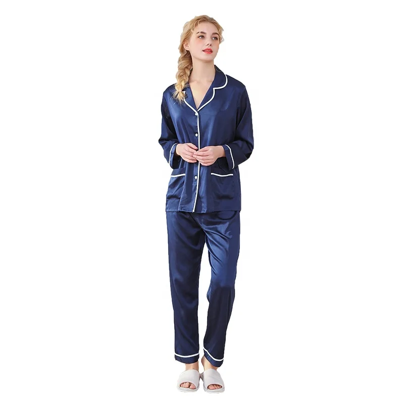 

custom your logo women's sleepwear ladies home wear suits solid pajamas