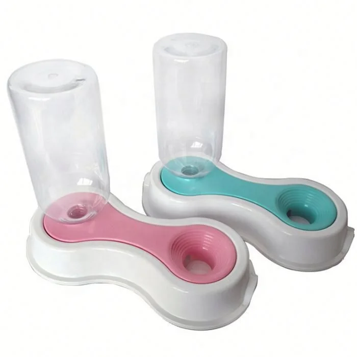 

Plastic Skidproof Splashproof Pet Bowl Multifunction Small Fashion Large Capacity Healthy, Pink/blue