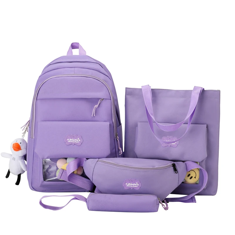 

Custom logo students backpack bags preppy style backpack sets leisure travel backpacks for girls
