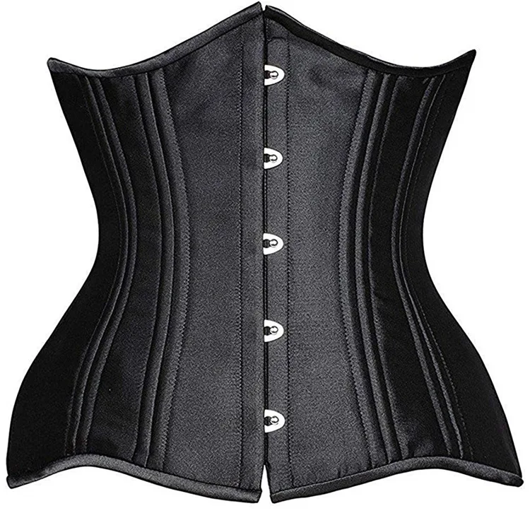 

Women wedding lingerie sexy black bustier corset tops female trendy waist training corset minceur femm satin, As picture show