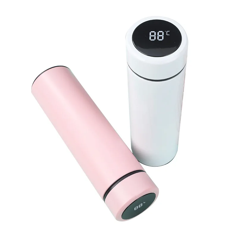 

[JT-F500]Promotional 500ml smart double wall stainless steel vacuum insulated hot and cold thermos, Customized colors acceptable