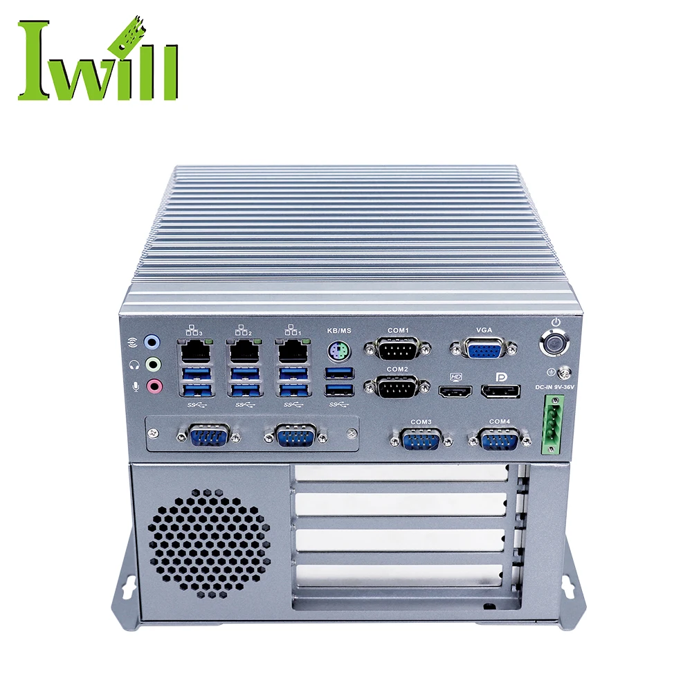 

Fanless barebone mini pc i3 6100T three nic IBOX-708A multi-expansion slot industrial computer with 1*PCIE X16, 1*PCIE X4, 2*PCI