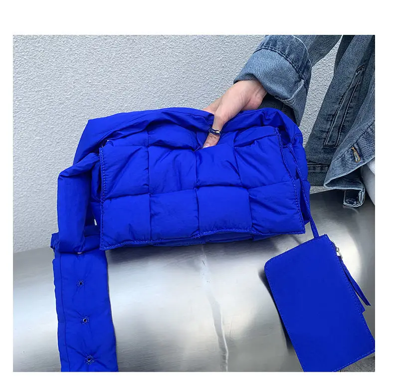 

KALANTA Amazon bolso designer bags Klein Blue women famous brands cotton messenger bag hat sweater set Crossbody knit handbags