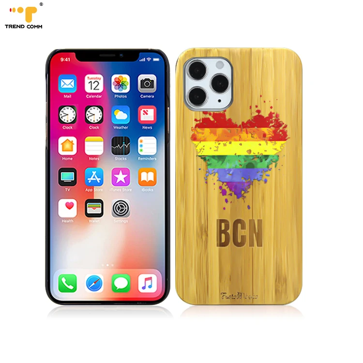 

Original Bamboo CellPhone Case Eco-Friendly Custom Wooden Boxes Cover For iPhone 12 Pro Max