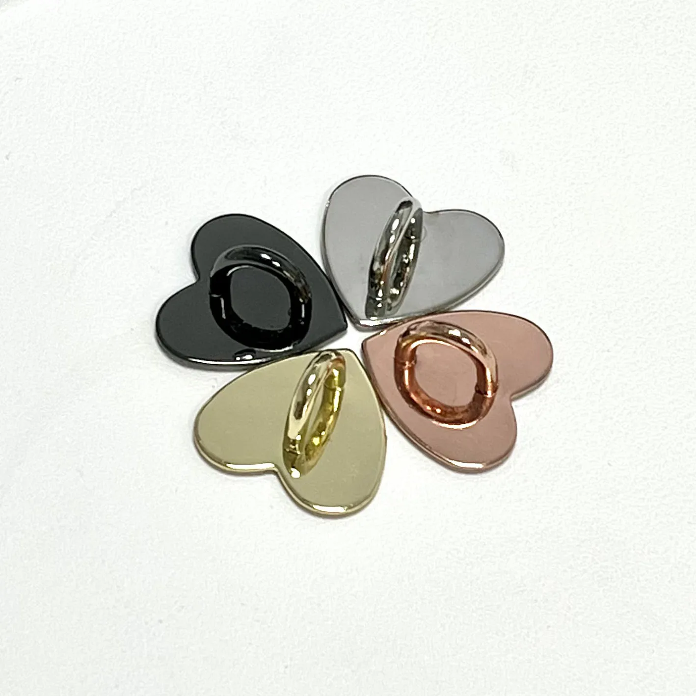 Alloy Metal Heart Hook for Phone Case Metal Small Cell Phone Charm Hook Metal Cellphone Sticker Phone Charm Hook Hold for Strap