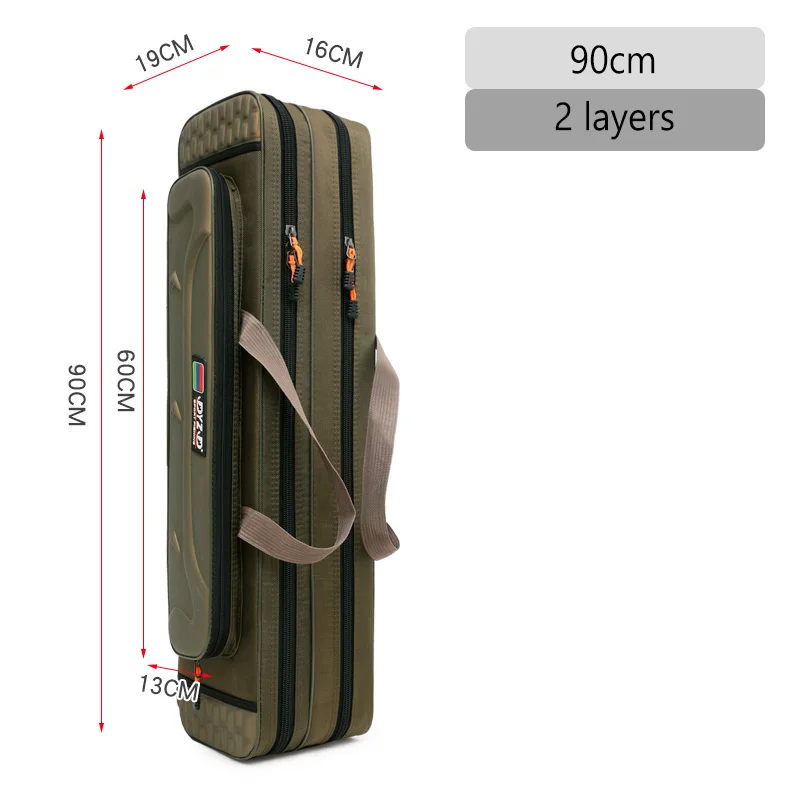 

Hot selling 4 layers large capacity insulated portable fishing weigh rod bag, Green