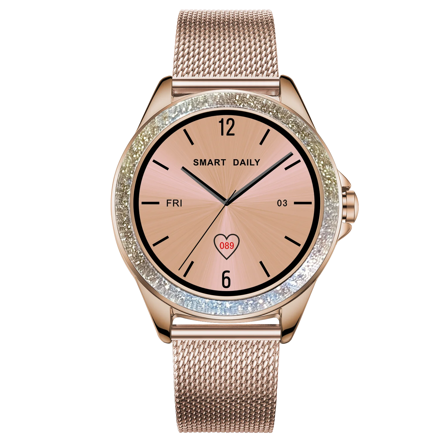 

BLE4.0 Women Digital Alarm Clock Smart Watch IP68 BSH01 Wrist Quartz Watch Touch Screen Hybrid SmartWatch