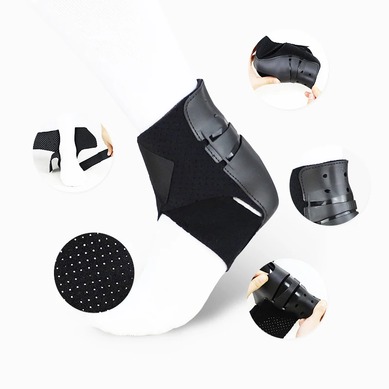 

Sports Ankle Support Brace for Foot Guard Sprains Injury Wrap With Elastic Splint Strap H-1064, Black ankle brace