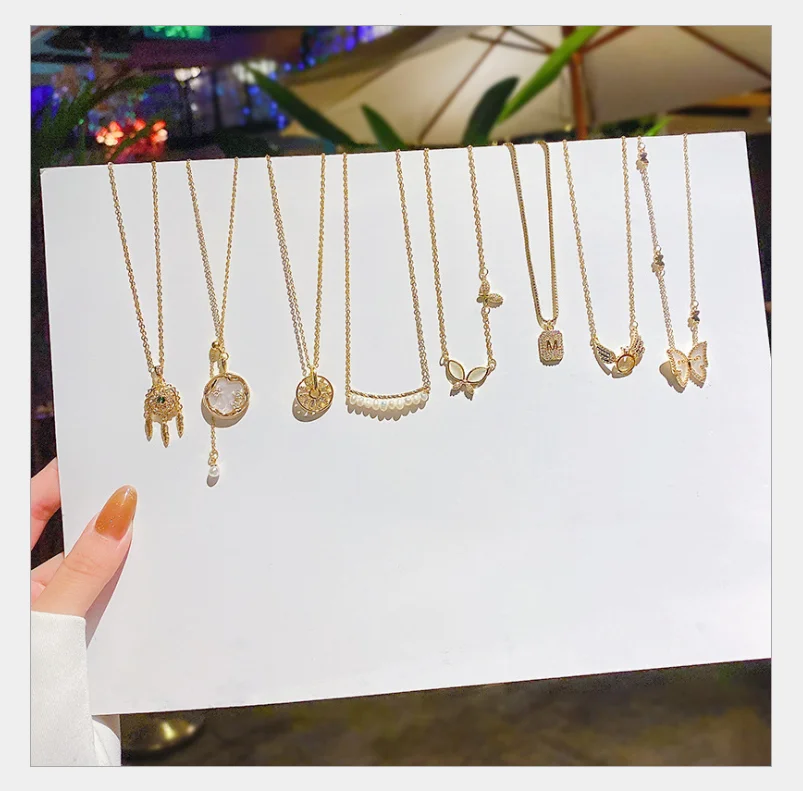 

Stainless Steel 18k Yellow Gold Plated Necklaces Women's Vintage Heart-shaped Pendant Chokers For Women Necklace Jelewry