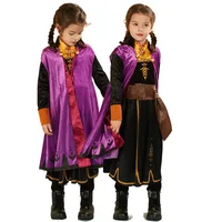 

Ywnsu 2pcs Frozen 2 Princess Anna Fashion Dress Costume Halloween Fairy Princess Kids Fancy Dress With Cape