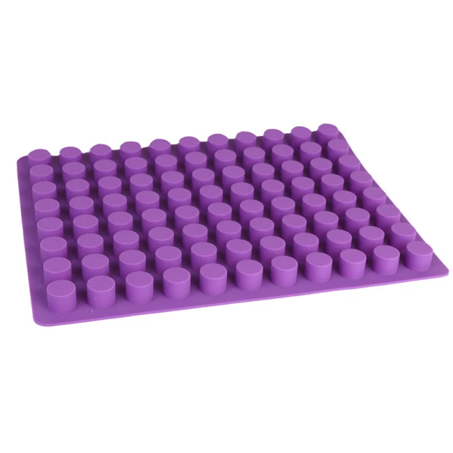 

Food grade candy jelly mini soap mold 88 cavities cylindrical silicone custom ice cube tray mold, Customized color