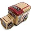 Custom-made truck/van/car chocolate metal tin box with movable wheels