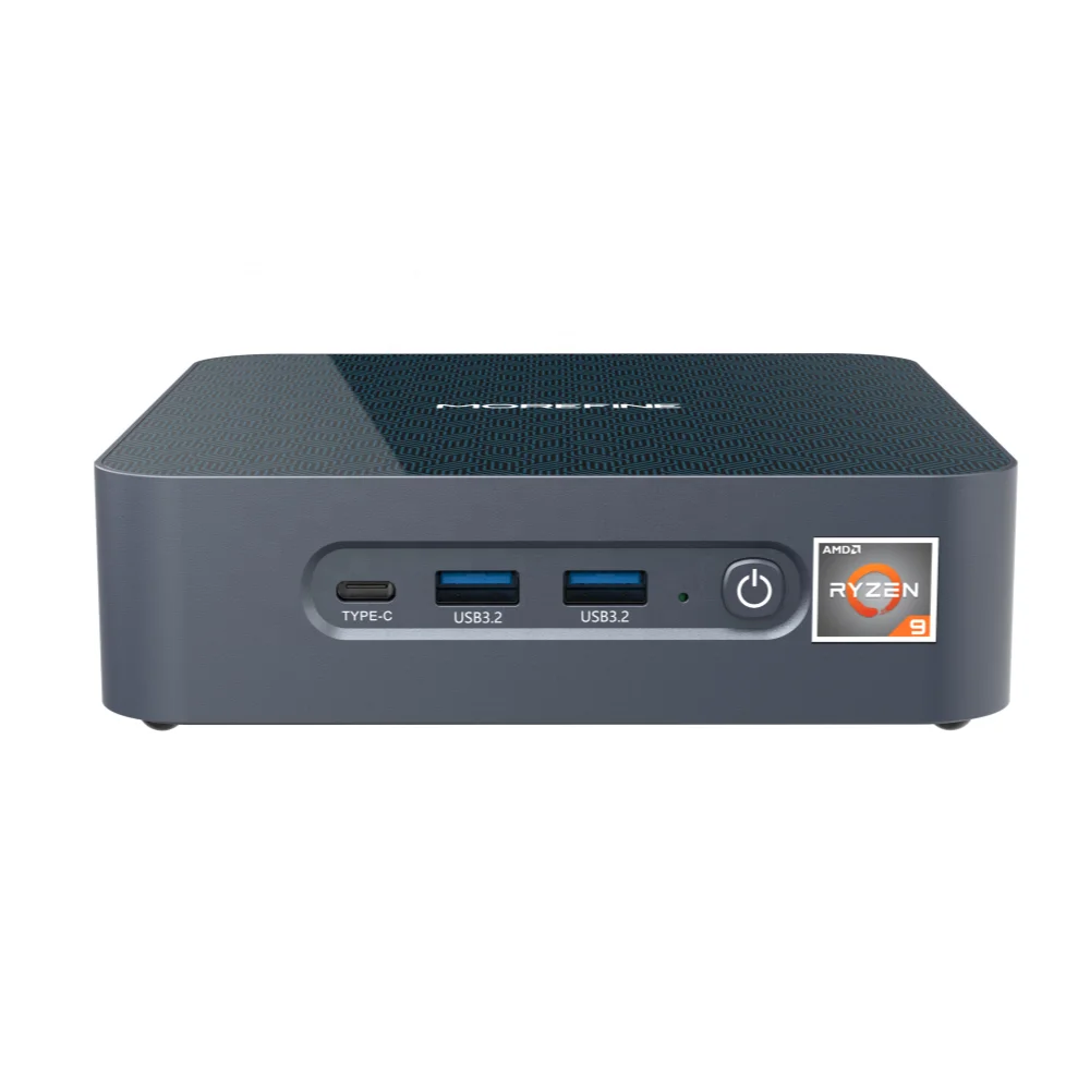 MOREFINE S500+ AMD-Ryzen Mini PC R7 5625U Windows11 Pro Dual LAN NVMe SSD Gaming PC HD DP Type-C WiFi Desktop Computer