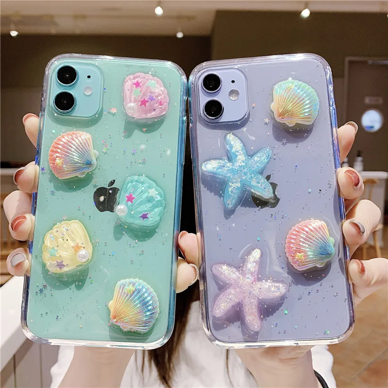 

Free Shipping 3D Sea Phone Case for iPhone 12 11 8 7 6S XS Mobile Back Cover Chinese Manufacturer iMooo Mobile Phone Bags