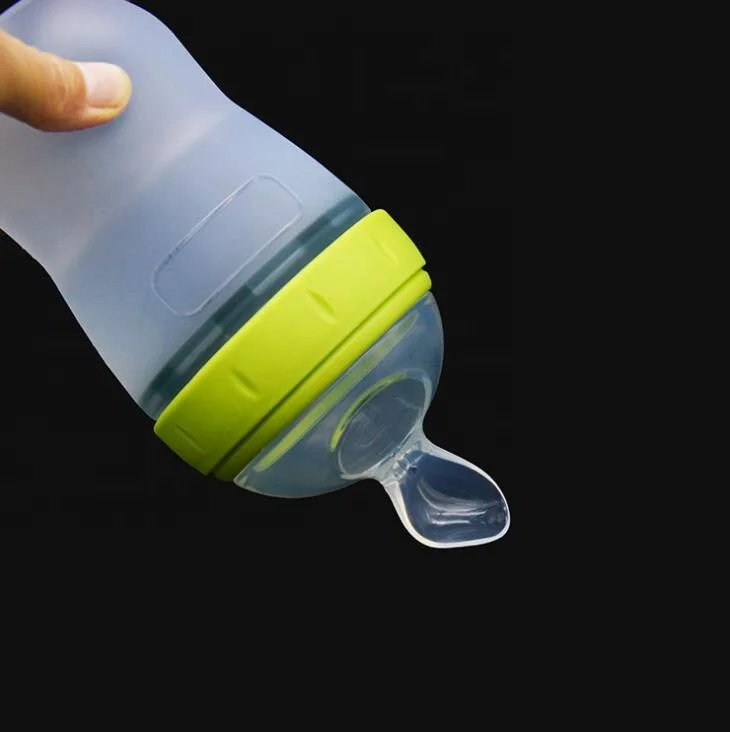 

BFA Free 7CM Wide Neck Silicone Baby Rice cereal spoon For COMOTOMO Baby Bottle