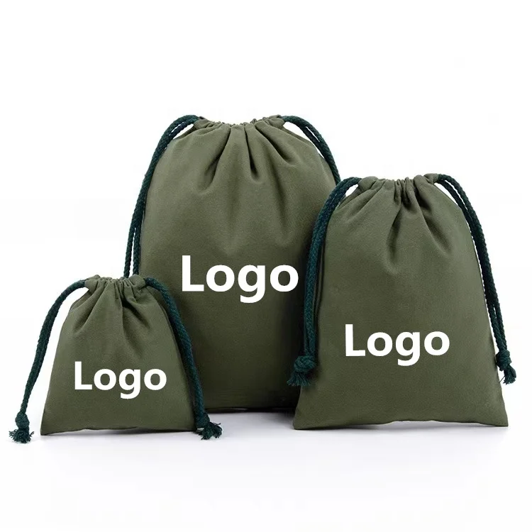 

Recycle Cotton Canvas Fabric Drawstring Dust Bag With Logo Printed Custom Cotton Drawstring Bag, Natural