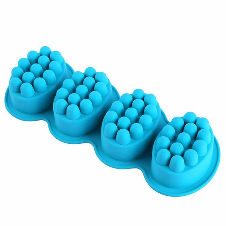 

Hot Sale Handmade Decorative Large Oval Loaf Massage Soap Moulds Silicone Mold Tray