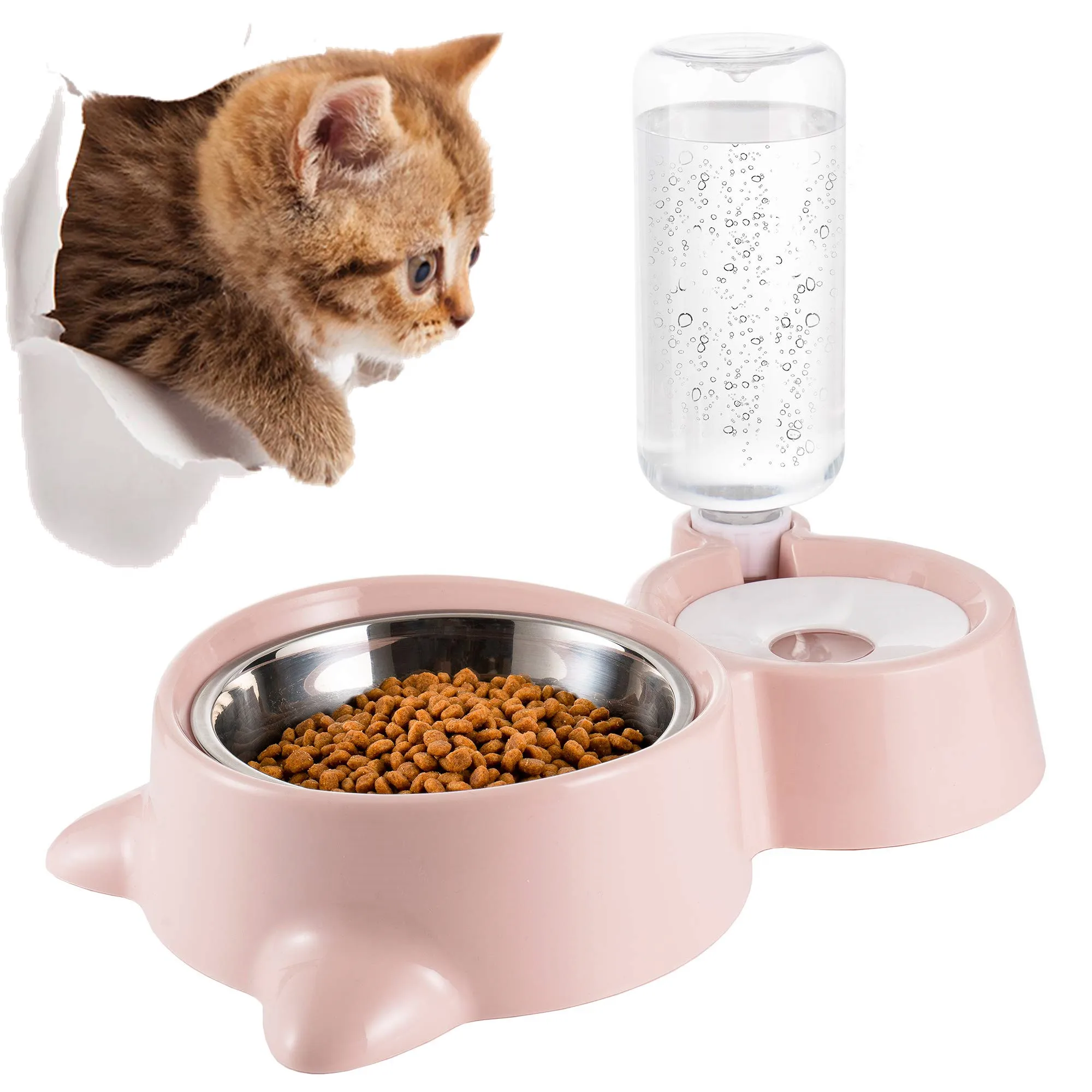 

Stainless Steel Cat Bowl Food and Water Bowl Pet Bowl Feeder and Drink Cats