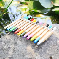 

Wholesale Eco Friendly Round Handle Charcoal Bristle Bamboo Toothbrush 100% Organic