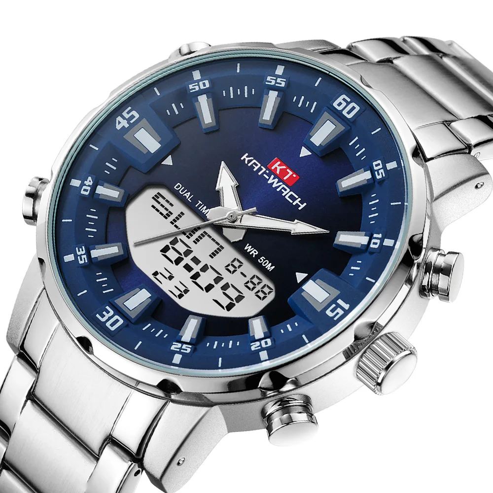 

KAT-WACH 1815 Hot Sell Fashion Quartz LED Electronic Watch Luminous Military Watches Men Wrist Dropshipping Relojes Hombre, 4-colors