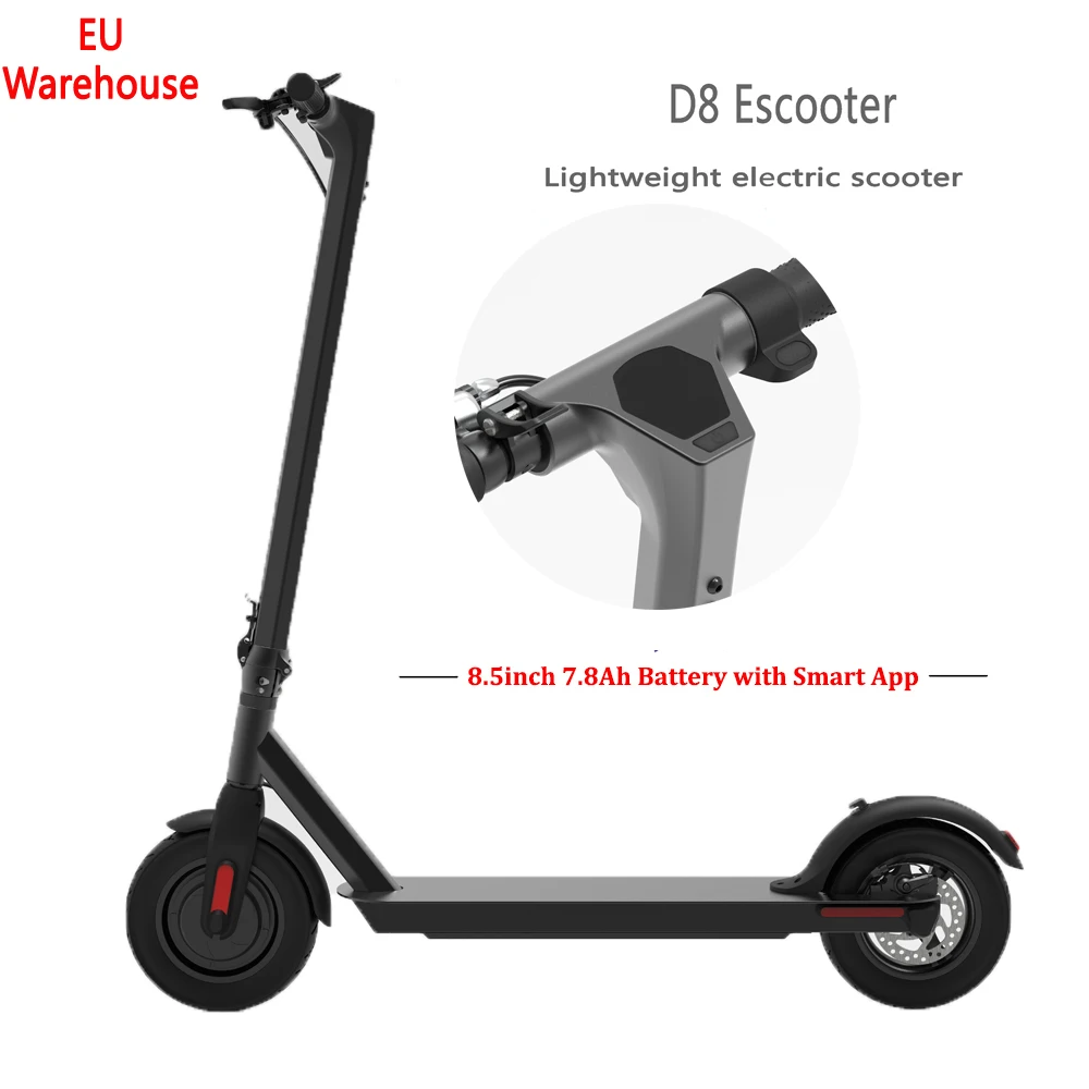 

EU warehouse stock adult foldable electric scooter m365 PRO scooter wholesale, with 350W8.5 inch motor and 7.8ah battery, Black white