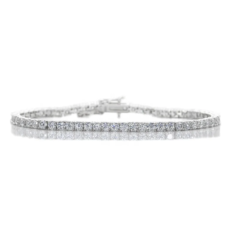 

Wholesale Sterling Silver Tennis Bracelet With Moissanite Diamond