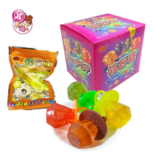 Girls Diamond Ring Sweet Fruity Hard Candy - Buy Light Diamond Hard ...