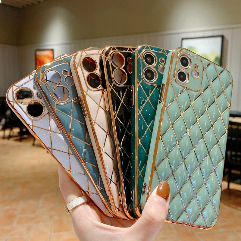 

Electroplated Phone Case for iPhones 13Pro 7 8 Plus XR XS 11 12 Pro Max Luxury Plating Back Cover for IPhones 13 Phone Case