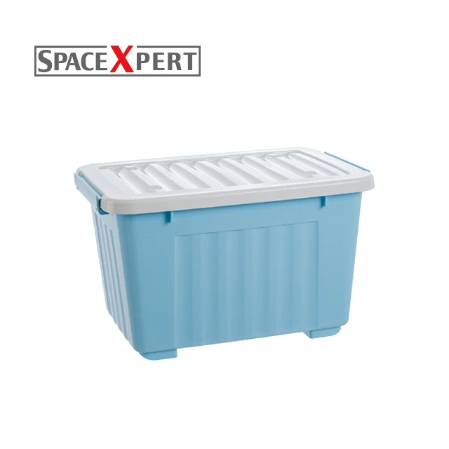 

42L plastic pattern storage box large box multi color multi size storage bin, Blue