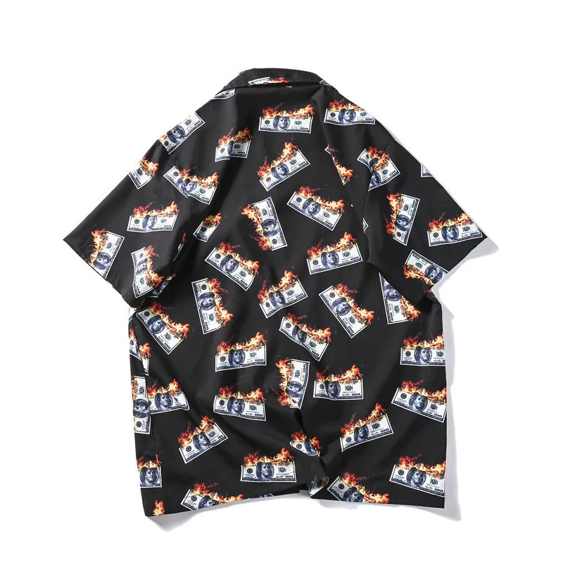 Shirts Men 2019 Summer Turn-down Collar Men's Shirts Streetwear Hip Hop Shirts