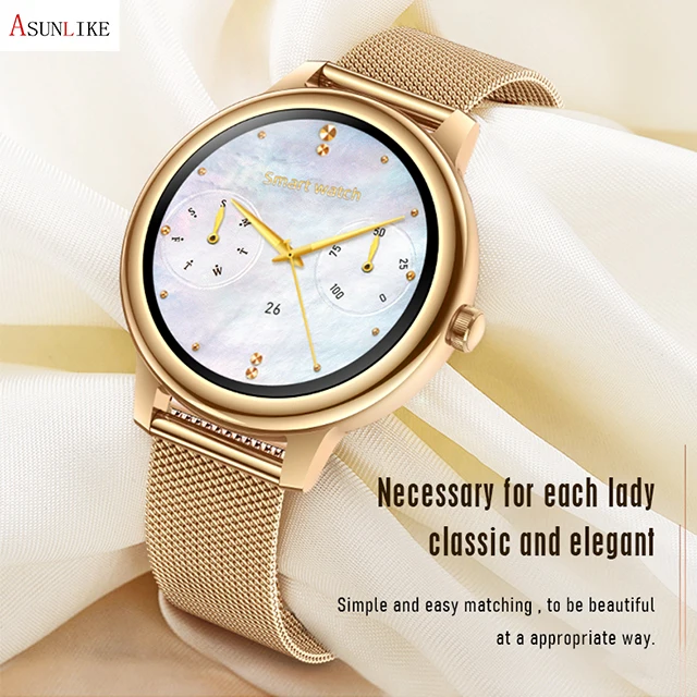 

2021 New Arrival Ladies Luxury S29 SmartWatch Heart Rate Blood Pressure Monitor Female Physiological Monitoring Smart watch