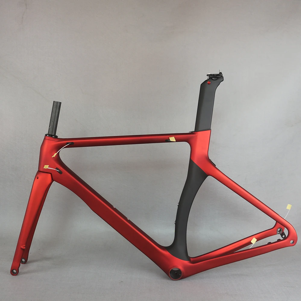 

2020 New Aero design Disc carbon road bike frame carbon fibre racing disc bicycle frame 700c bicycle black red BB86 TT-X3