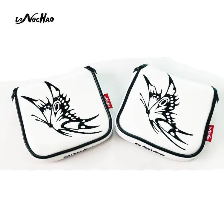 

Dongguan Wholesale Golf Club Headcovers Embroidery Custom your logo Golf Putter Headcover, White and black