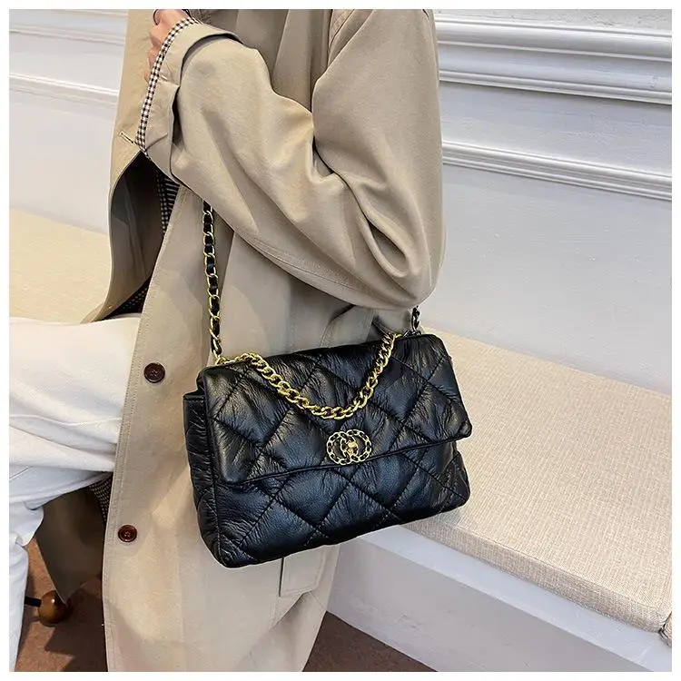 

High Quality Pu Leather Small Linge Quilted Chain Bag Crossbody Ladies Hand Bags Women