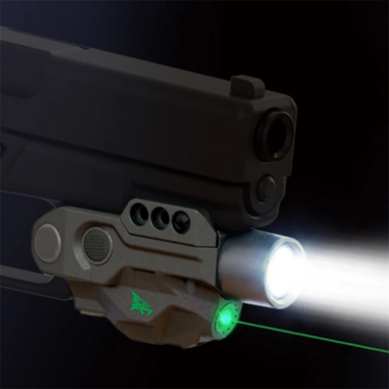 

Laserspeed Compact Rechargeable Green Laser Sight and Tactical 450lm Weapong Gun Light Combo Sight