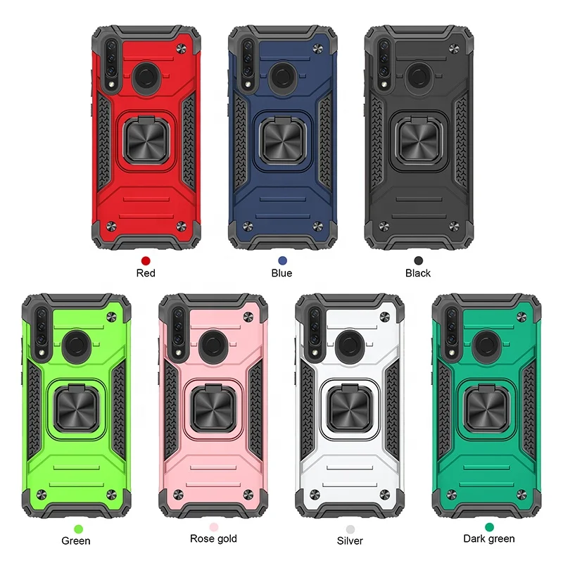 

Saiboro for Huawei Nova 4e/P30 Lite Magnet Suction Cellphone Cover Shockproof Kickstand Mobile Phone Case for Huawei Y6/Y6 Prime, Multi colors