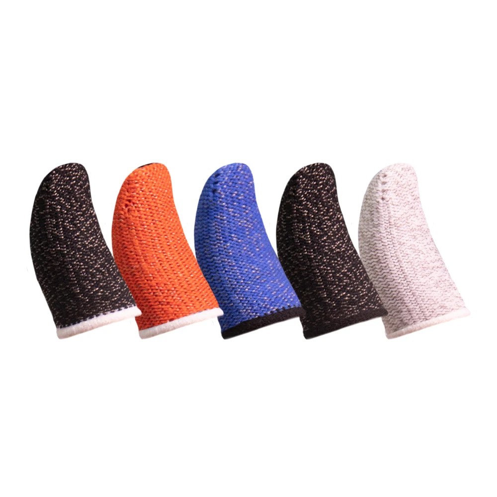

Finger sleeve Finger Cots Anti-slip Conductive for Battleground, Black+ red