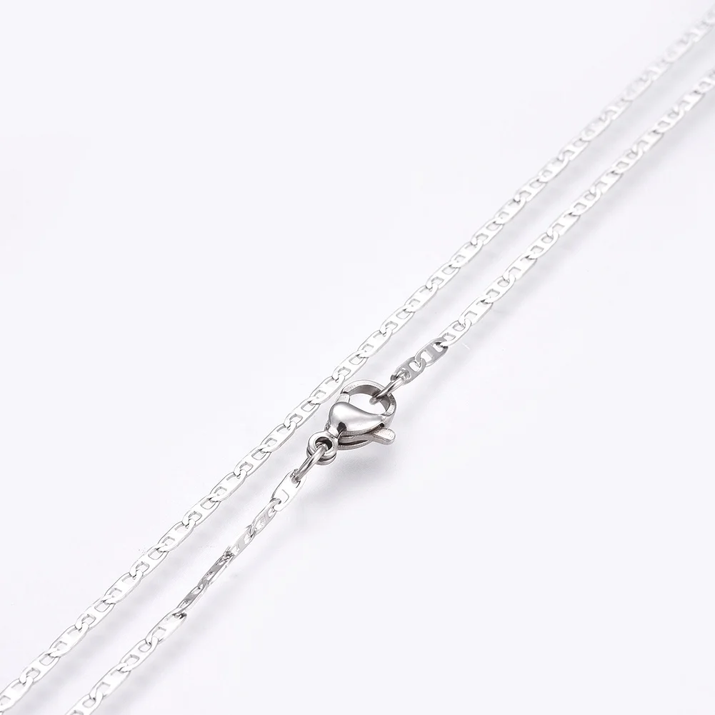 

Pandahall 304 Stainless Steel Thin Mariner Link Chain Necklaces