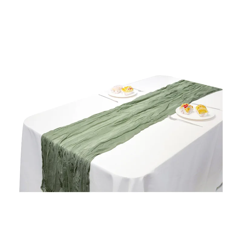

Wholesale Soft Wedding Cheese Cloth Runner Woodland Baby Shower Decorations Cheesecloth Table Runner