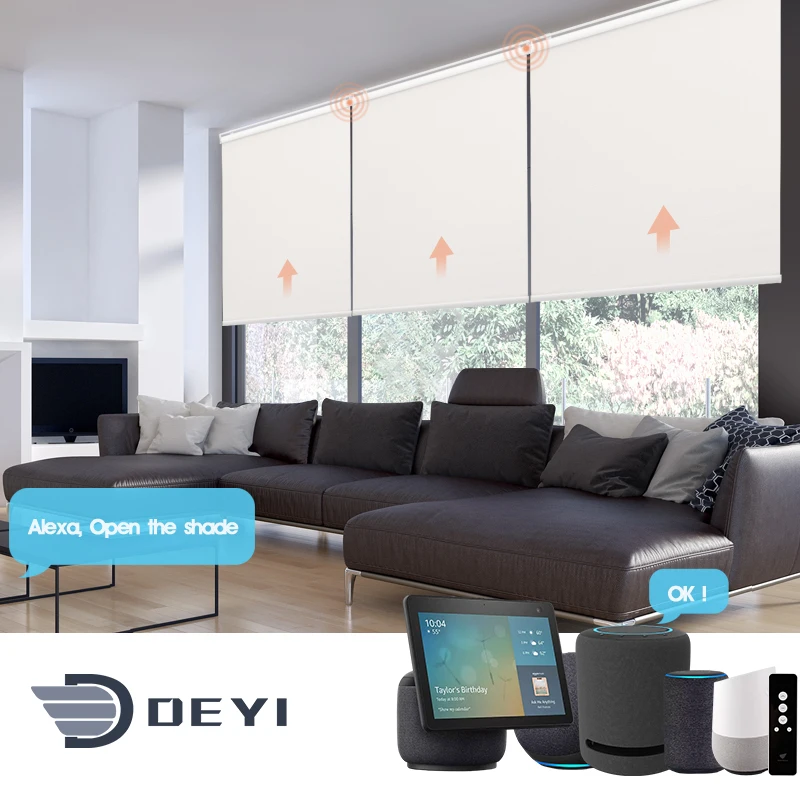 

Deyi Smart motorized blackout blind roller in window indoor kit, Customized color