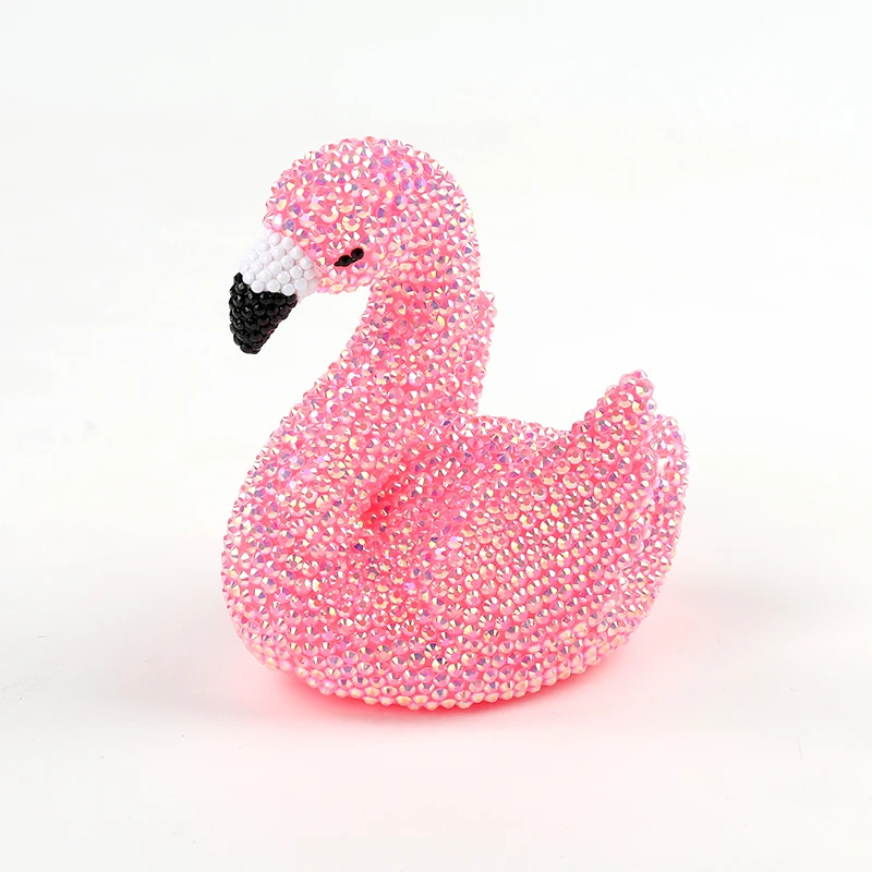 

2022 New Diamonds Pink Swan LED Light Full Round Drill Diy Diamond Crafts Cute Desktop Night Lamp For Home Bedroom Lighting