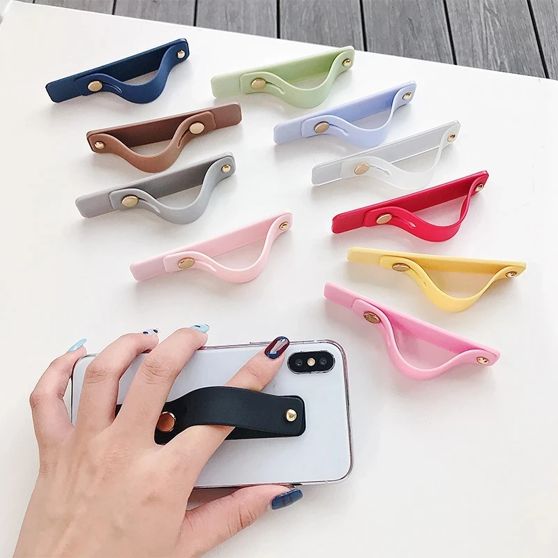 

Silicone Phone Hand Band Holder Wristband Strap Push Pull Grip Stand Bracket Finger Ring Holder