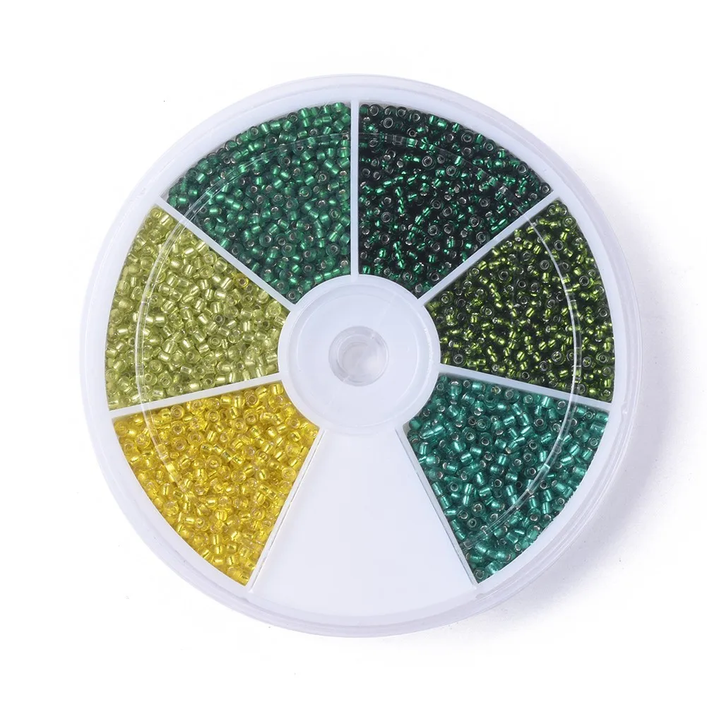 

1Set Beads Kit 6 Grid Mix Color Glass Seed Spacer Beads DIY Jewelry Accessories, Multi color