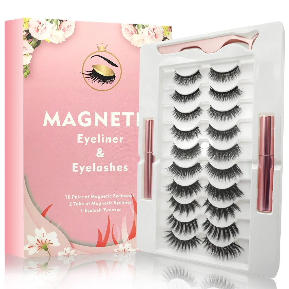 

Magnetic Eyelashes with Eyeliner Kit, 3D False Lashes Set With Black Liquid Eyeliners and Tweezer ( Free Sample, ODM / OEM ) )