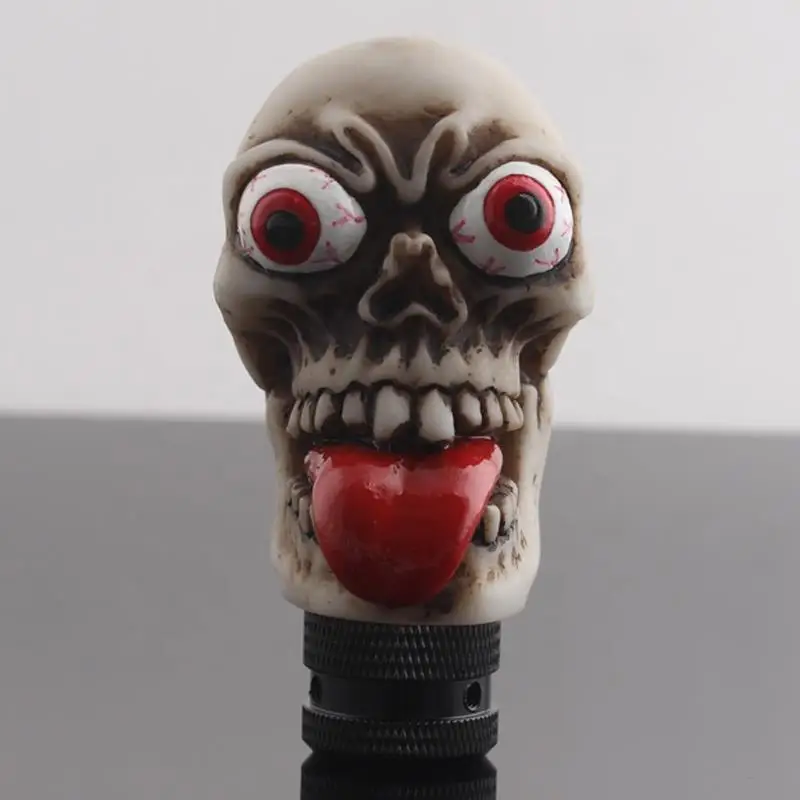 Car Truck Red Tongue Skull Manual Gear Stick Shift Shifter Lever Knob Universal