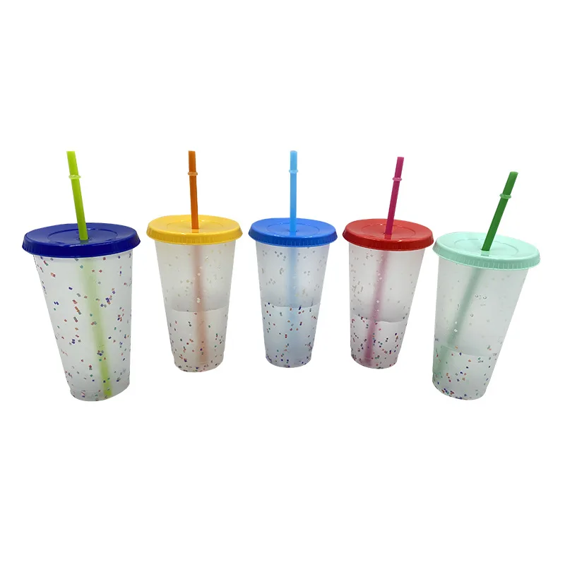 

Drinkware water double walled boba cups sublimation customized shaker reusable colour changing plastic mug tumbler sippy cup, Black