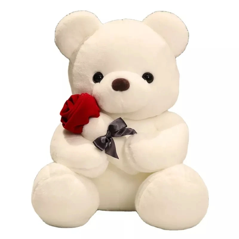 

Valentine's Day gift to girlfriends Stuffed plush toys teddy bear with rose flower sitting teddies girl's birthday gift